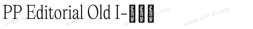 PP Editorial Old I字体转换